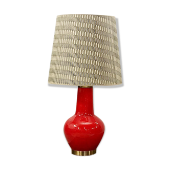 Red glass lamp 1960