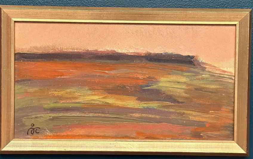 Original Swedish Oil on Panel – “Landskap” by Åke Carlsson – Signed