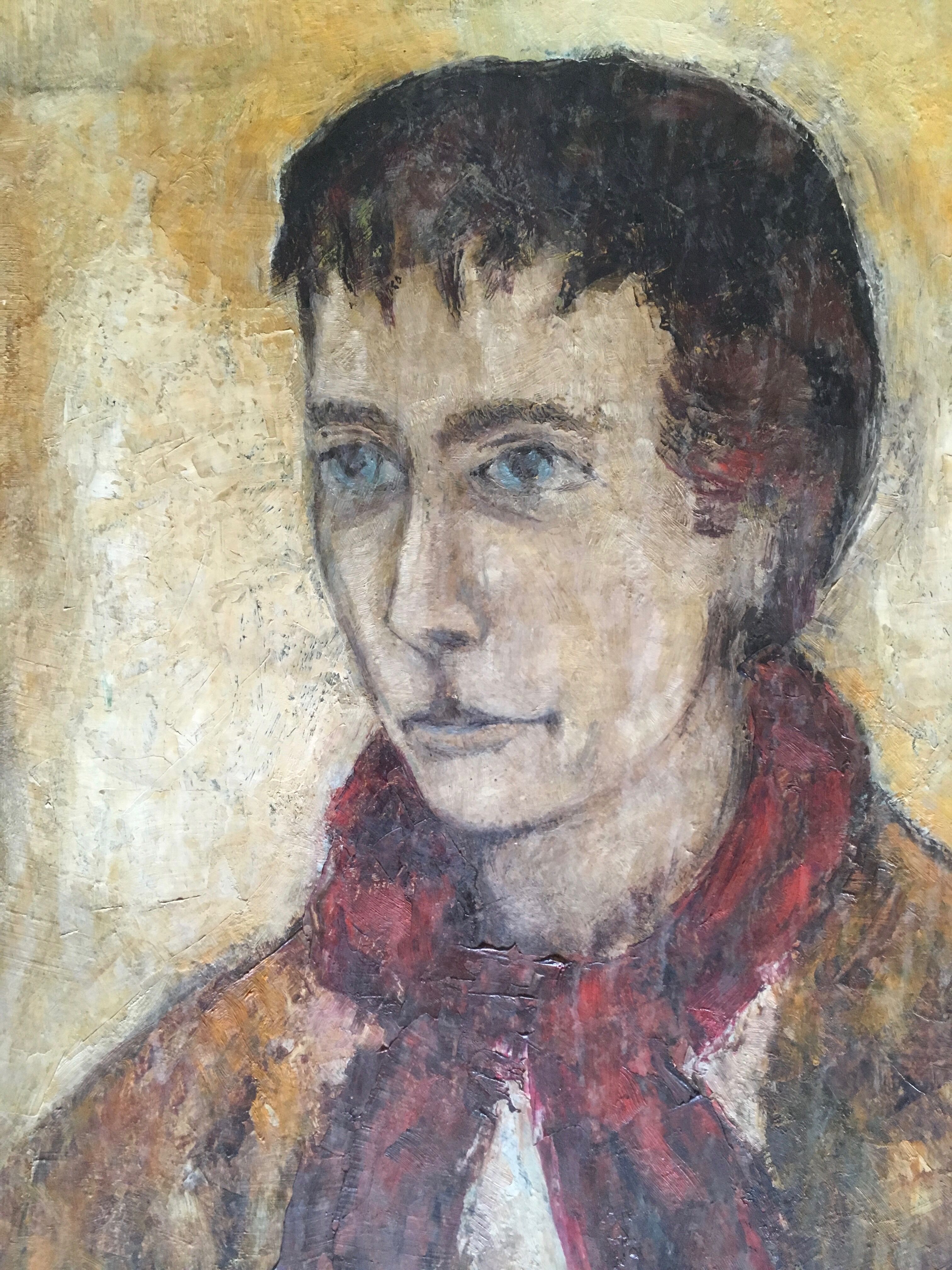 Portrait à l'huile d'homme à l'écharpe 60