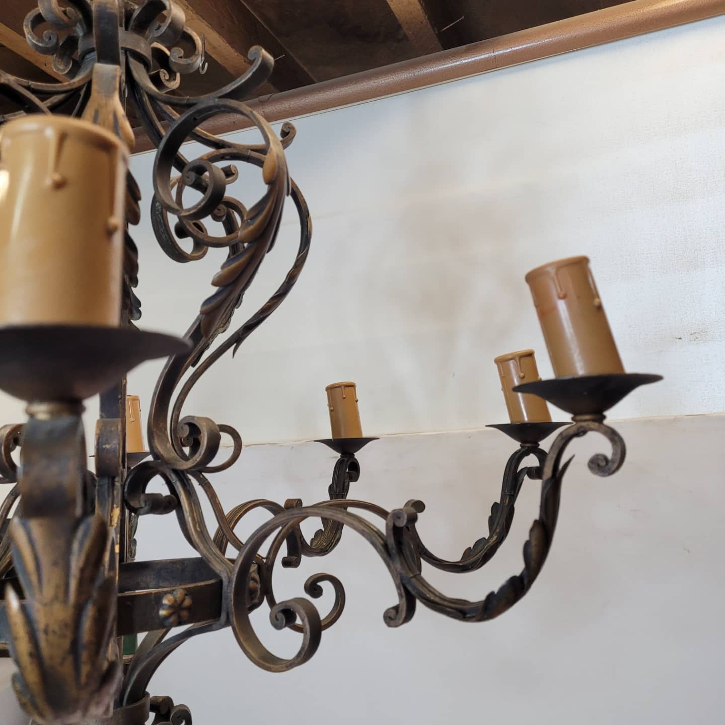 Lustre fer forgé ancien