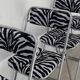 6 zebra folding chairs