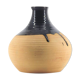 Salmon pink vase with brown top, Lund Danmark
