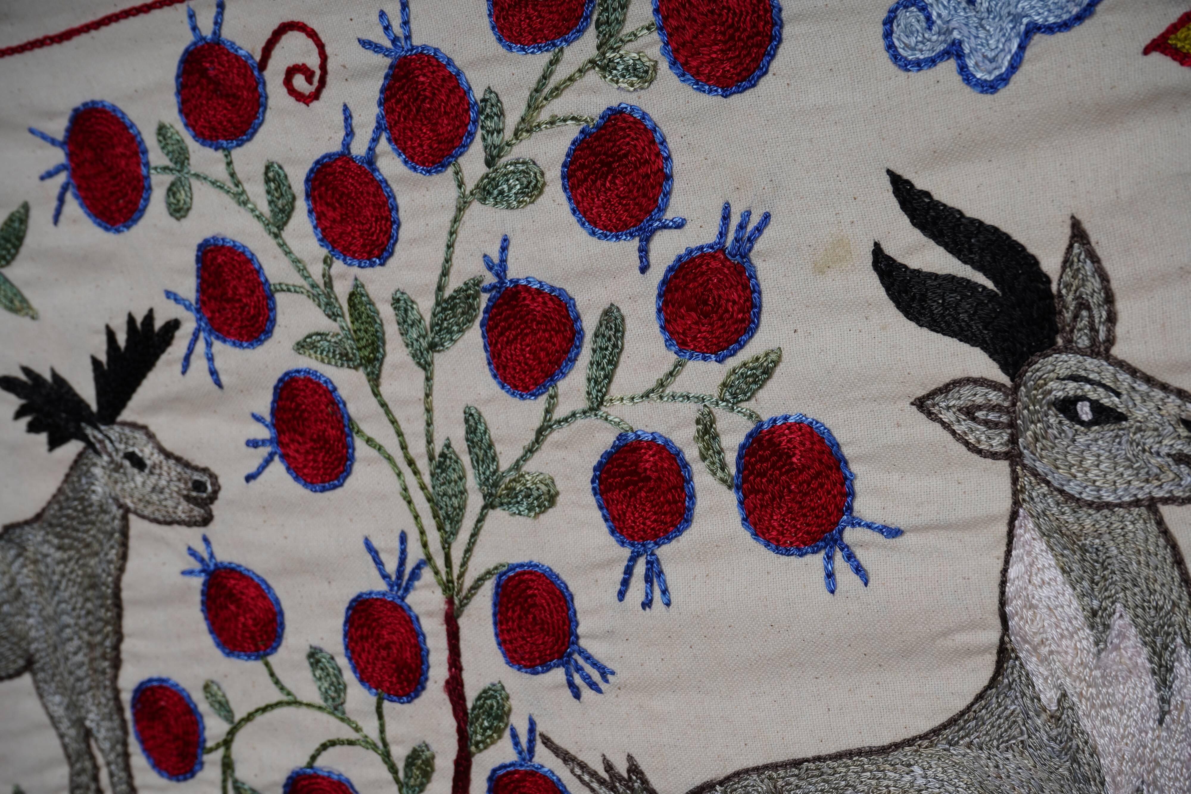 Hand-knotted rug, vintage Turkish rug 50x147 cm