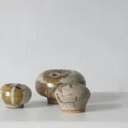 Vintage Danish Mushroom Studio Ceramics Vases by Erik Græser, 1960s, Set of
