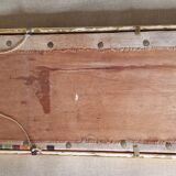 Golden frame with ancient canvas of yellow roses