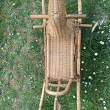 Rattan/wicker rocking horse
