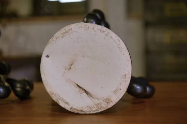 Pair of ceramic candlesticks, Sars-Poteries, 1950s