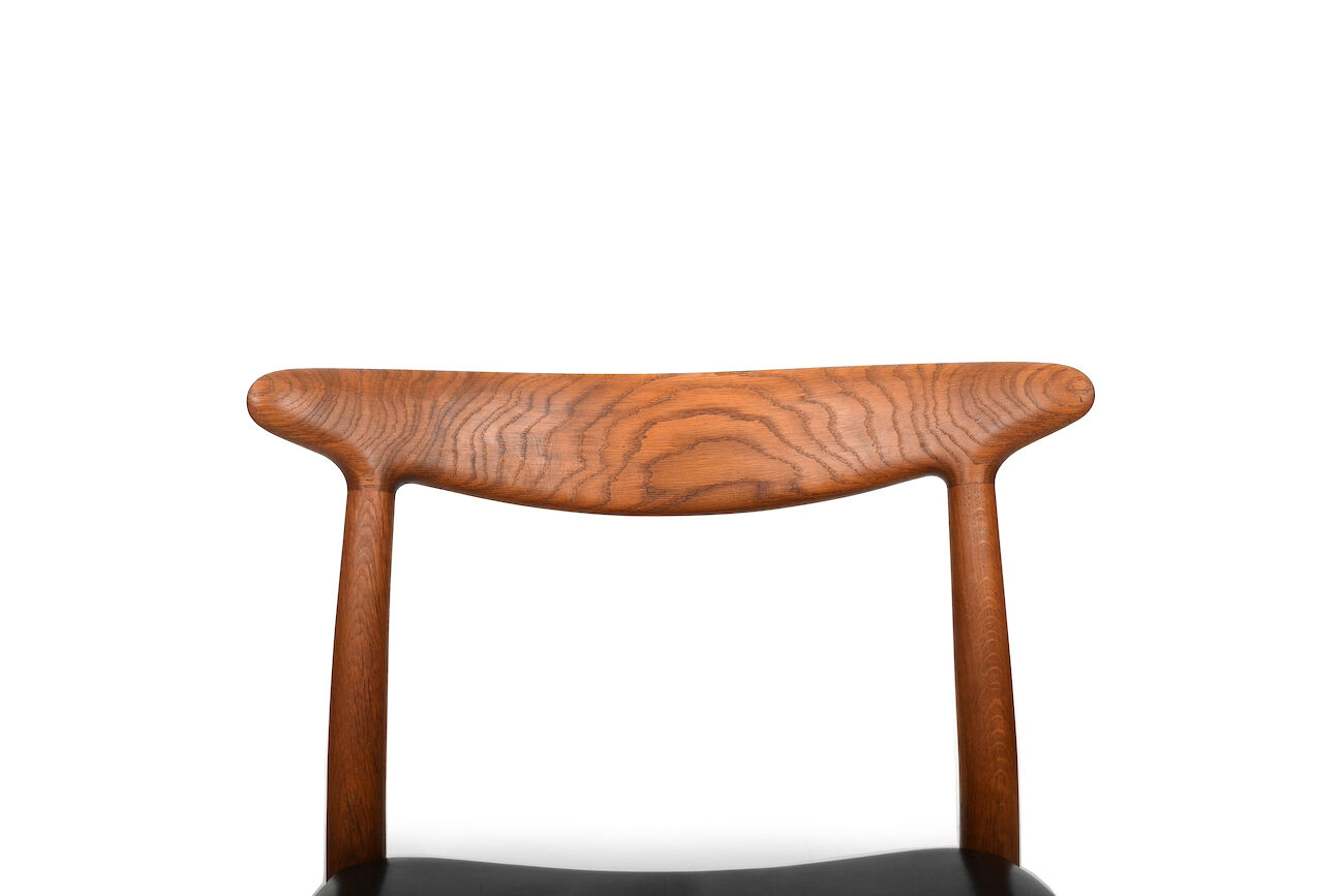 Lot de 6 chaises Hans J. Wegner W2 C.M.Madsen années 1950