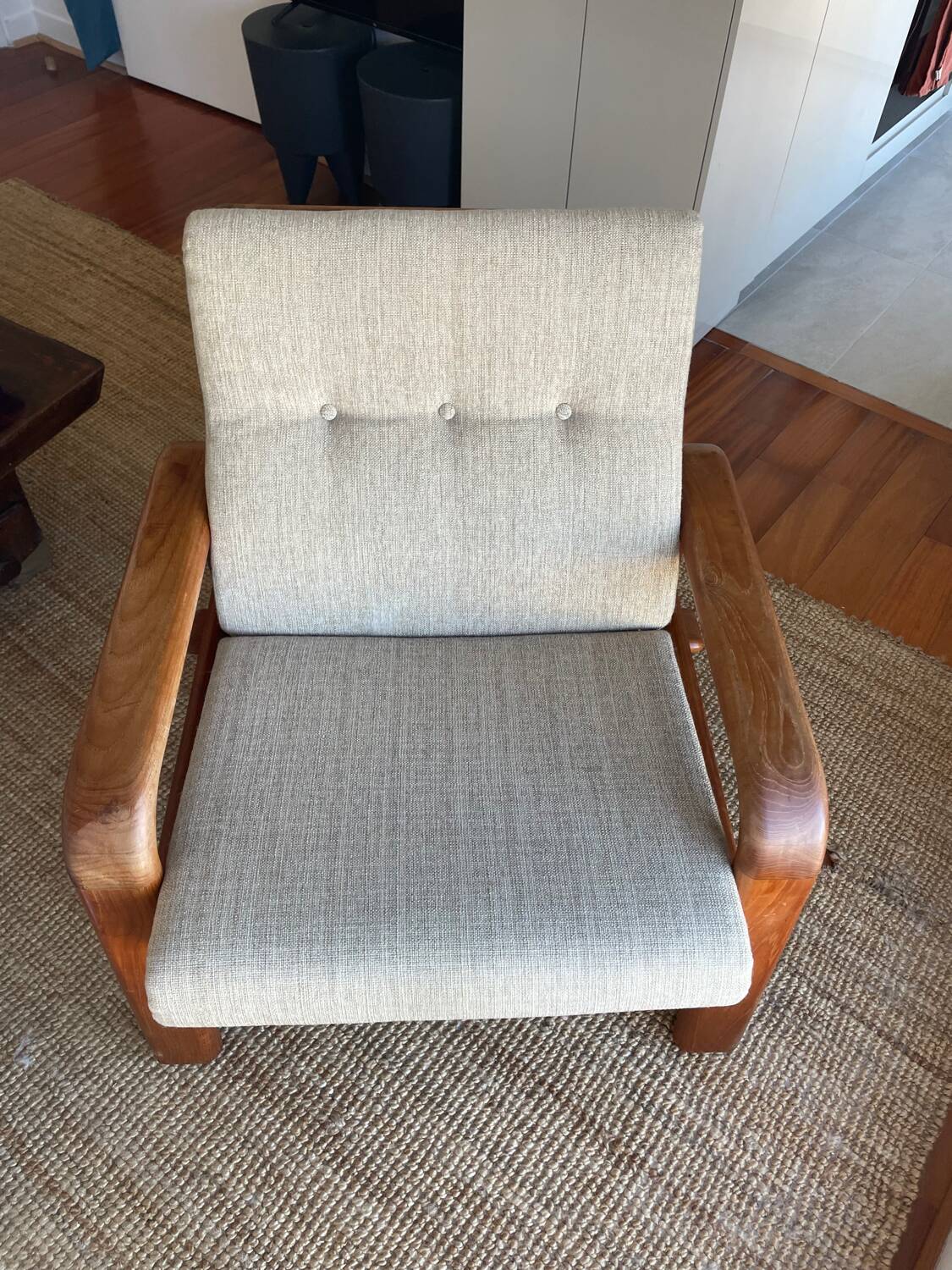 Fauteuil scandinave 60s teck