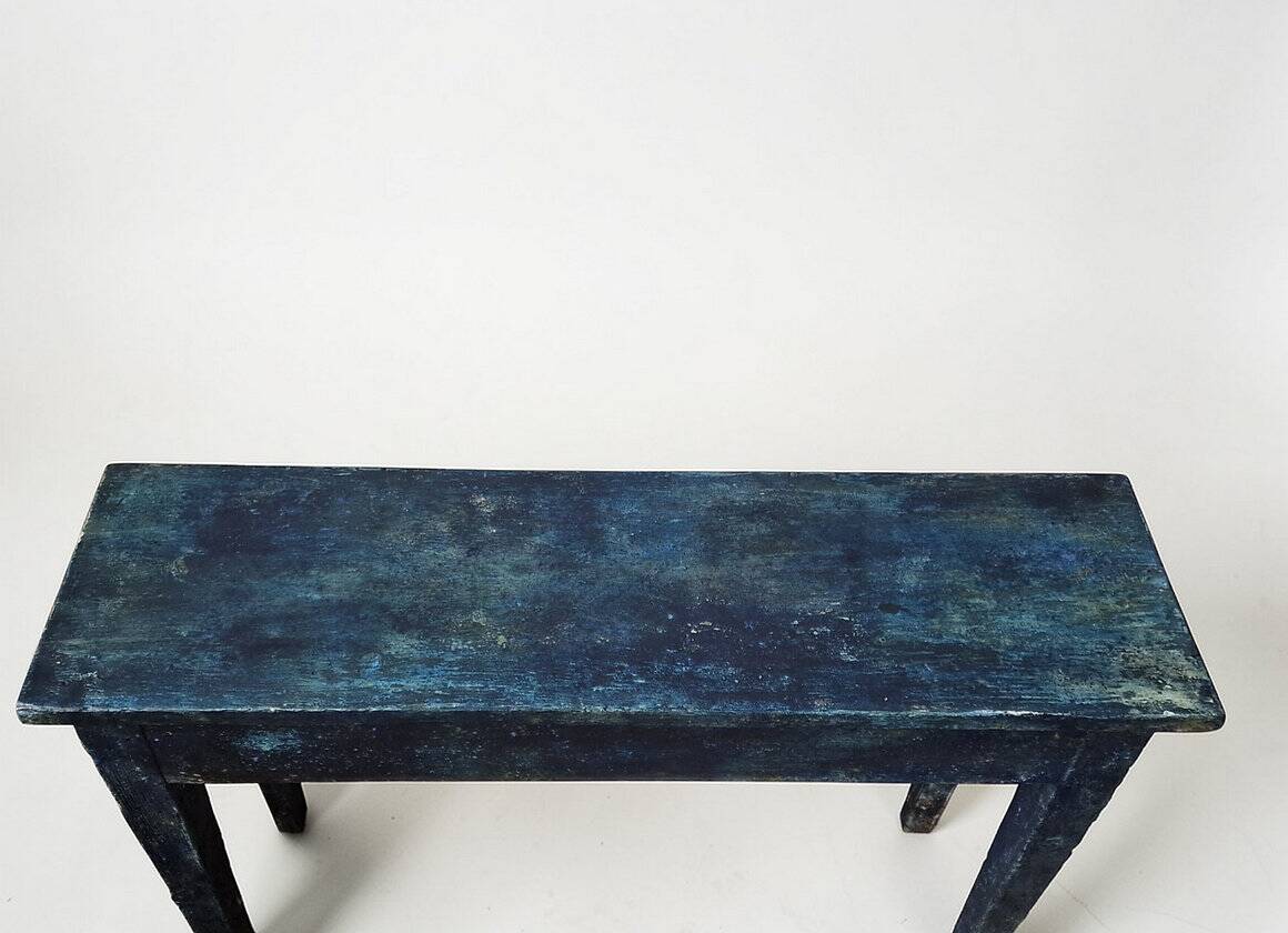 Blue patinated wooden console