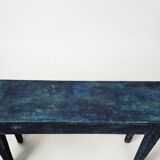 Blue patinated wooden console