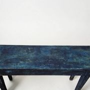 Blue patinated wooden console