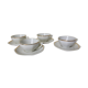 Lot de 4 tasses à café bistrot à liseré doré