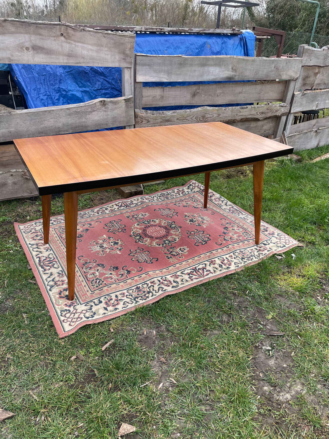 Vintage dining table designed by Charles Ramos from the 50s