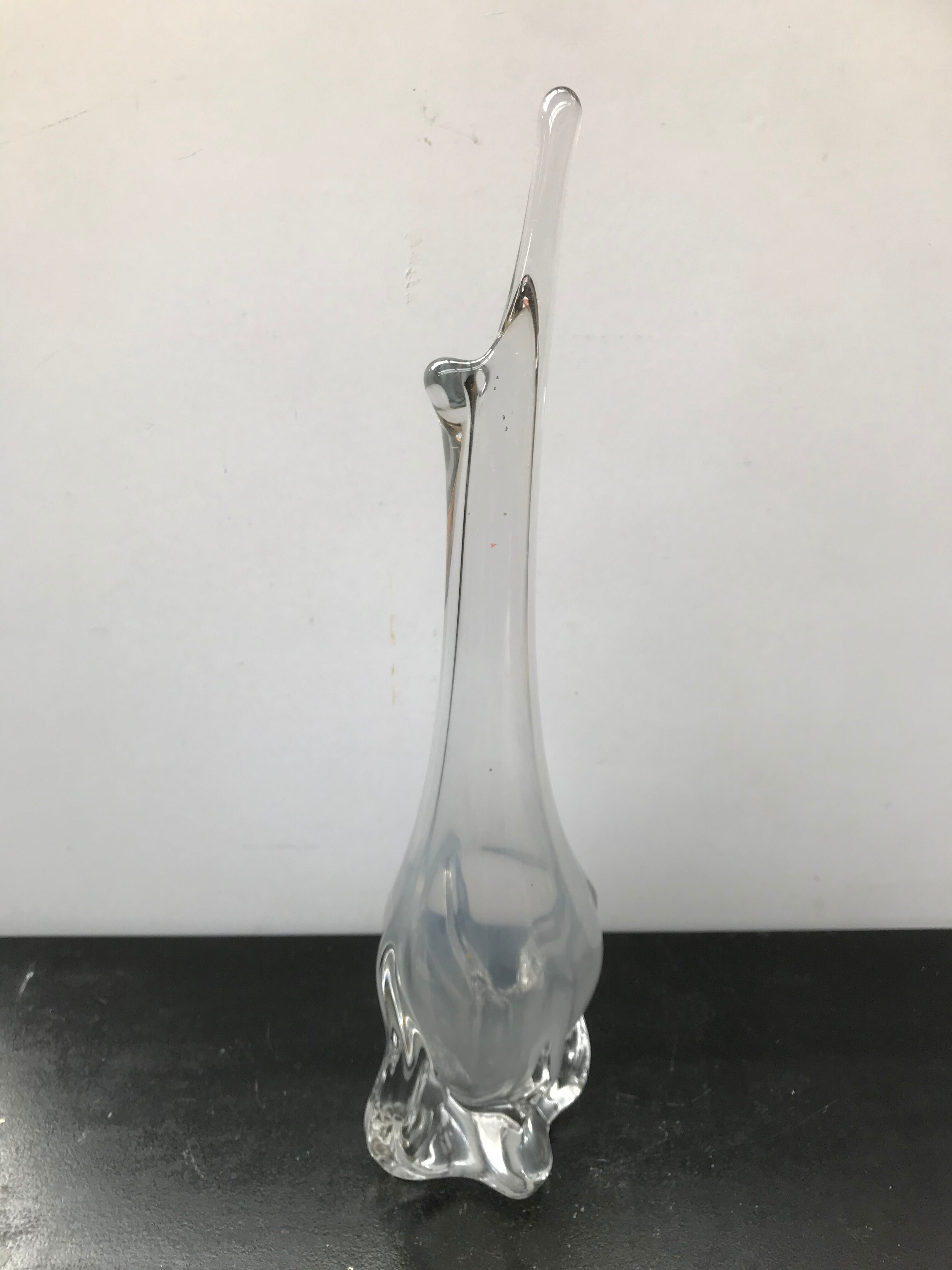 Former vase soliflore cristal de Vannes vintage
