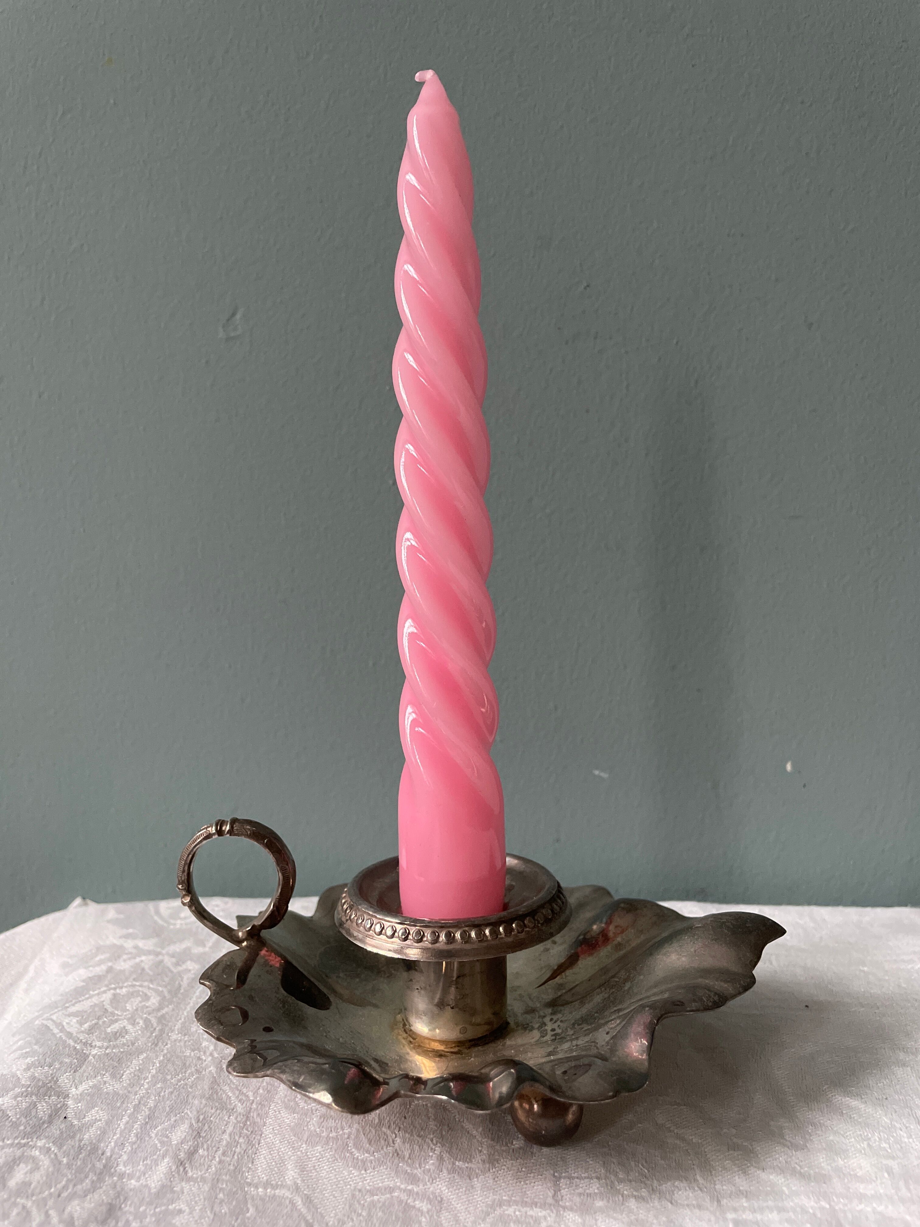 Old leaf-shaped hand candle holder, mid-twentieth