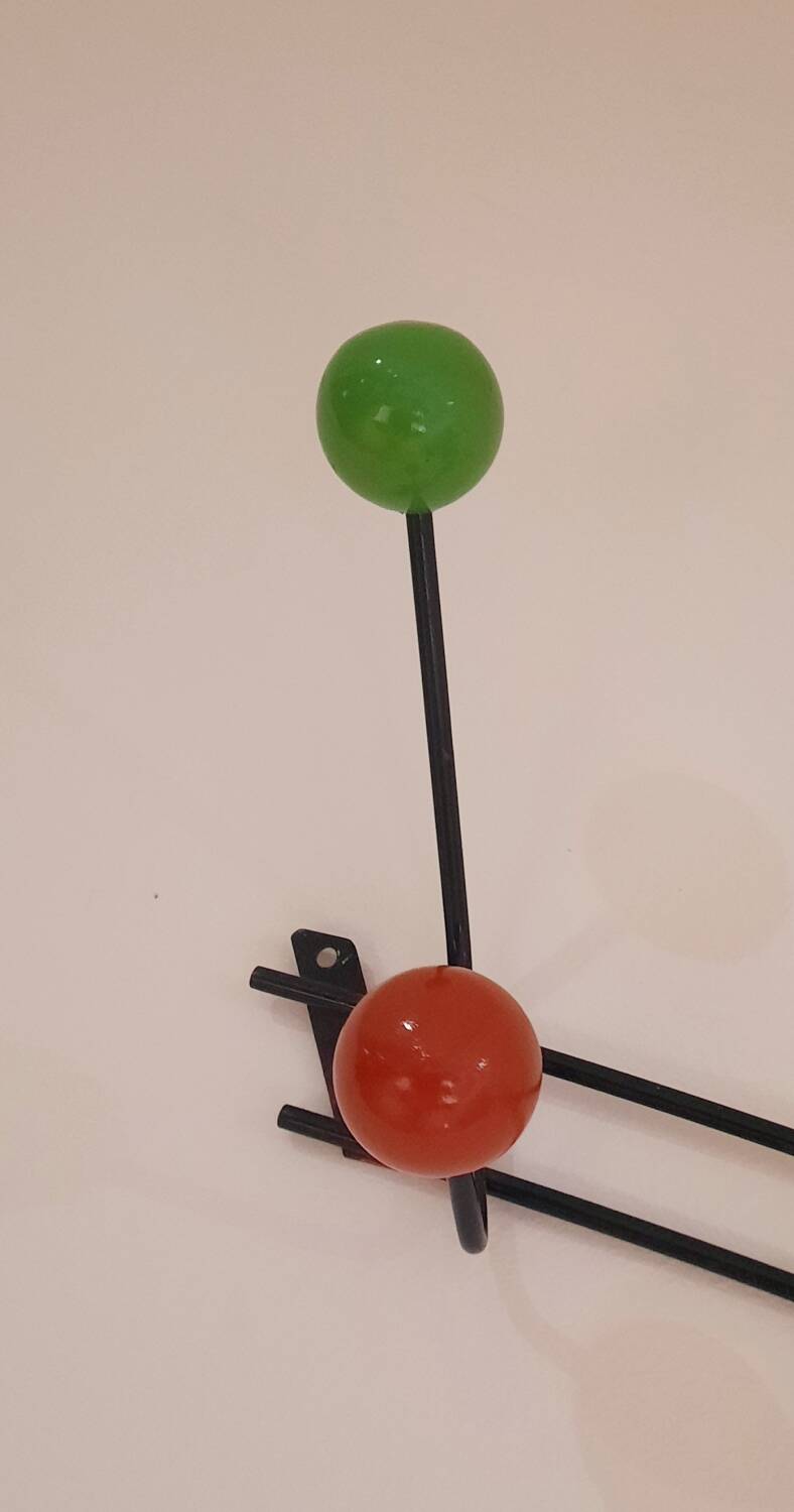 Vintage ball coat rack