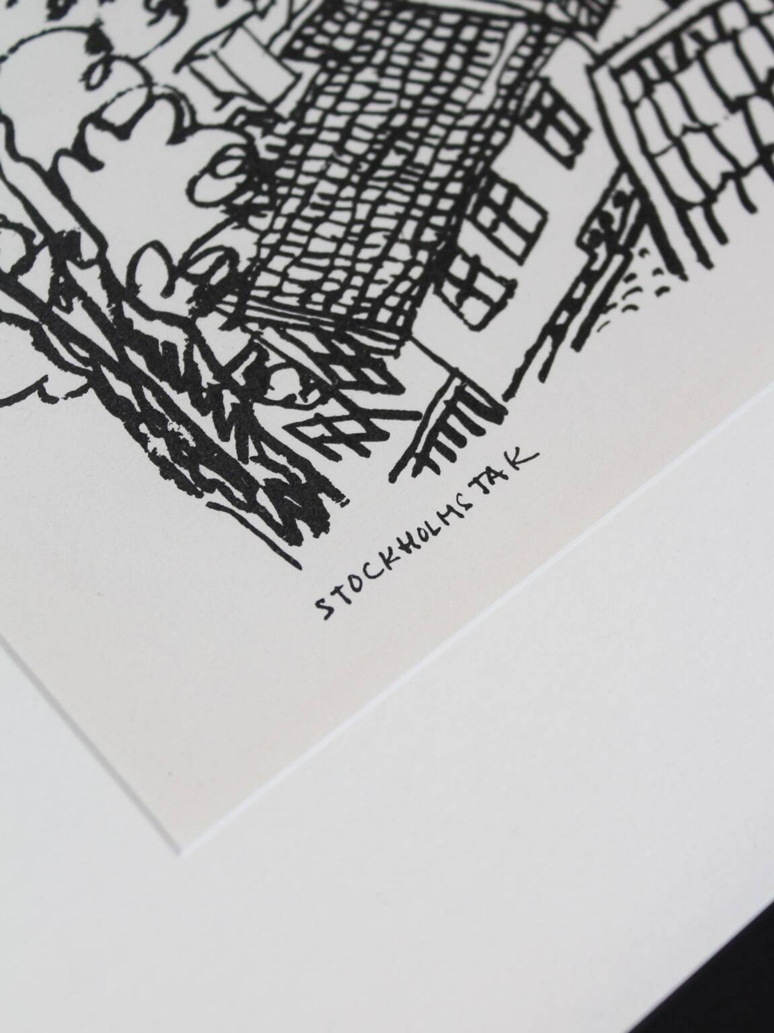 Stig Claesson "Toits de Stockholm" Lithographie, 42x32cm, 1981