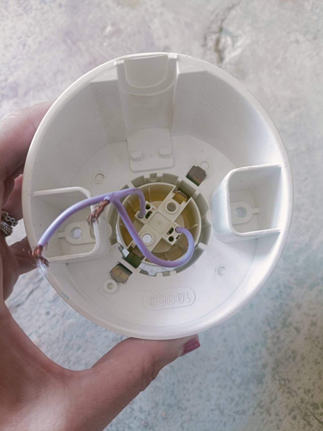 Two opaline glass globe wall lights