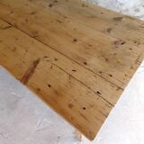 Farmhouse table in raw wood
