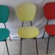 Colorful vinyl vintage chairs