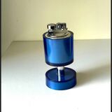 Vintage SAROME Japan Table lighter in Blue Plastic