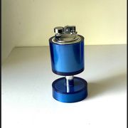 Vintage SAROME Japan Table lighter in Blue Plastic