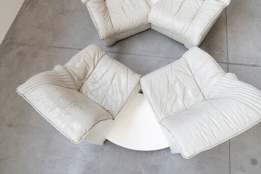 Canapés en cuir, années 1970, ensemble de 2