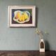 Poires lumineuses suédoises modernes du milieu du siècle par Eric Cederberg, peinture à l’huile de nature morte encadrée