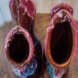 Pair of double Vallauris vases