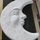 Vintage Moon wall decoration in concrete / reconstituted stone