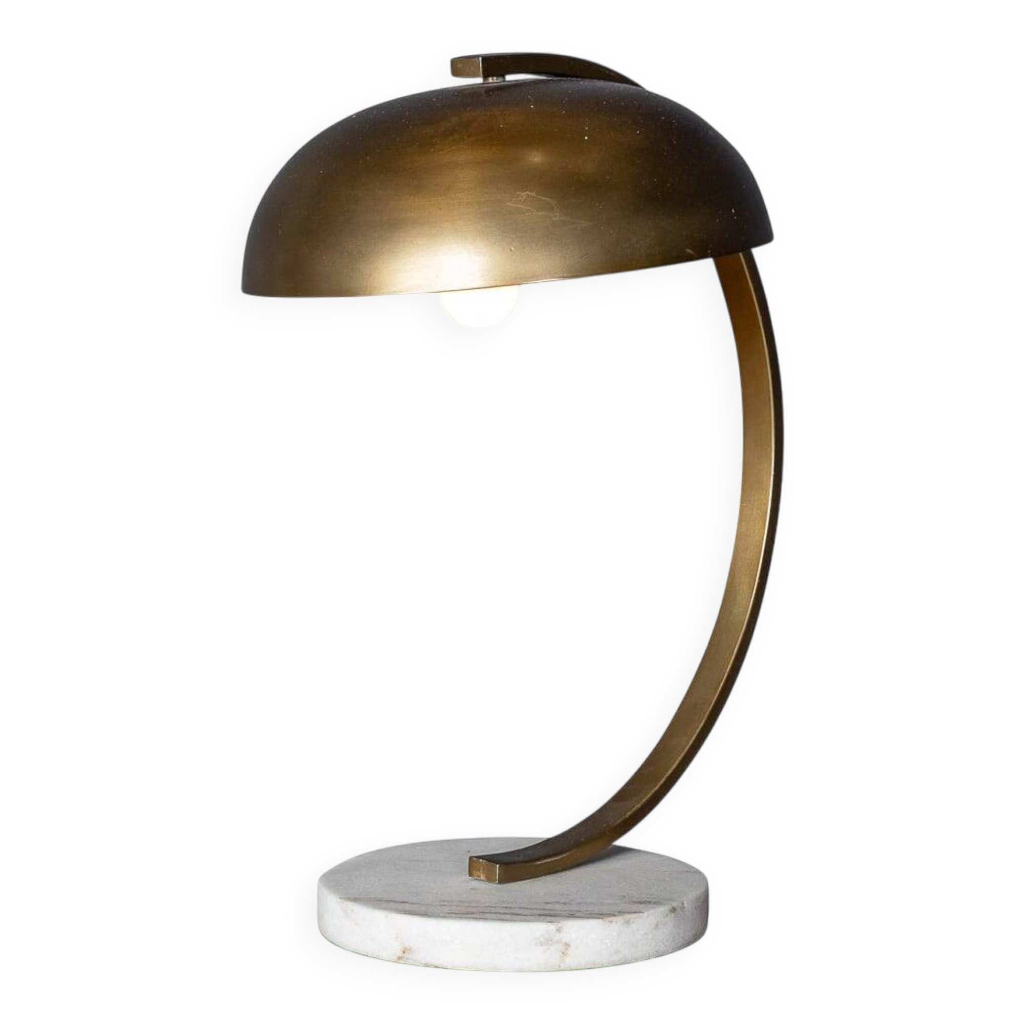 Vintage 20thc brass christian dell style table lamp c.1970