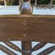 19th-century tripod corner chair, turned wood, Dutch rush.
