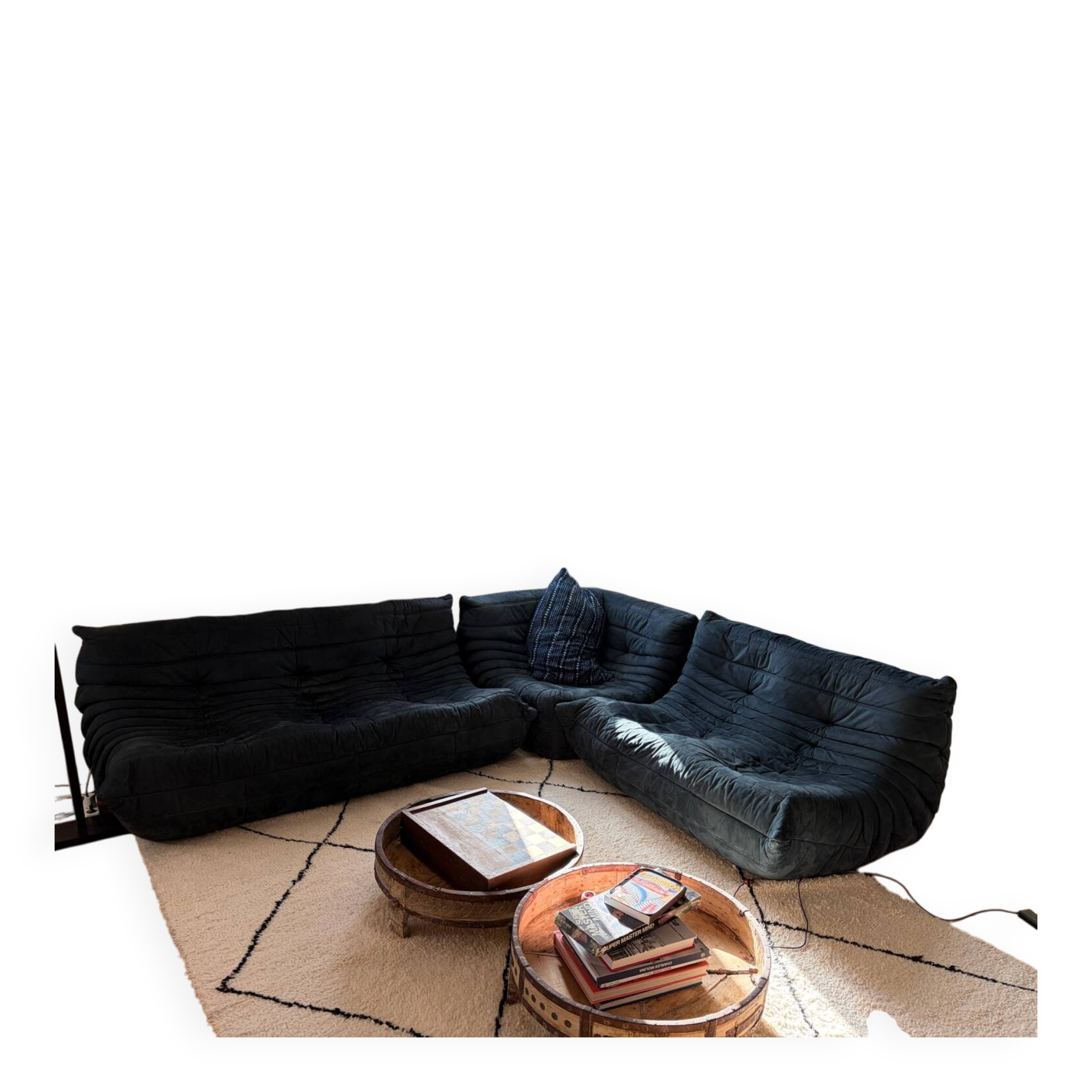 Navy blue Ligne Roset Togo sofa