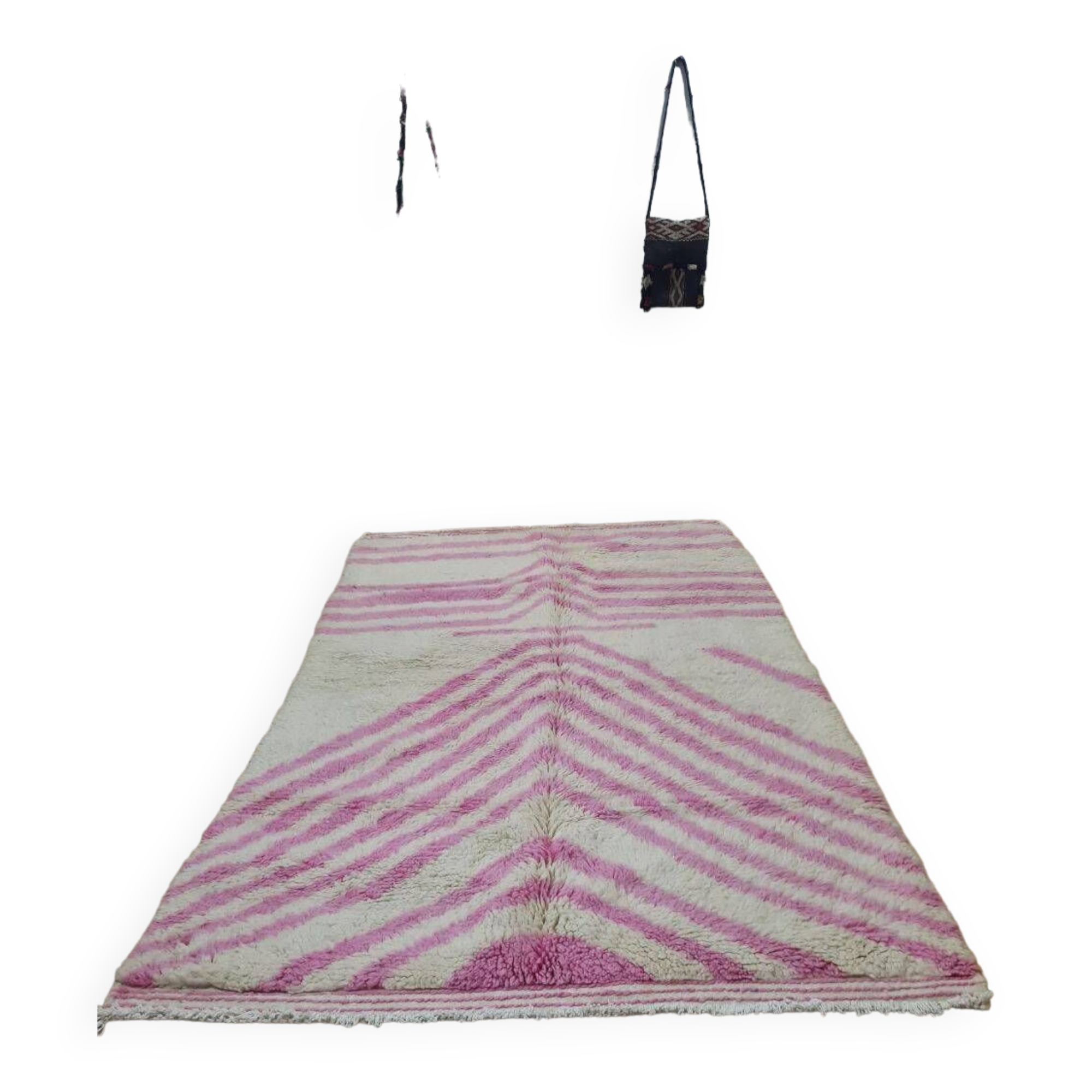 Handmade wool Berber rug 250x150 cm