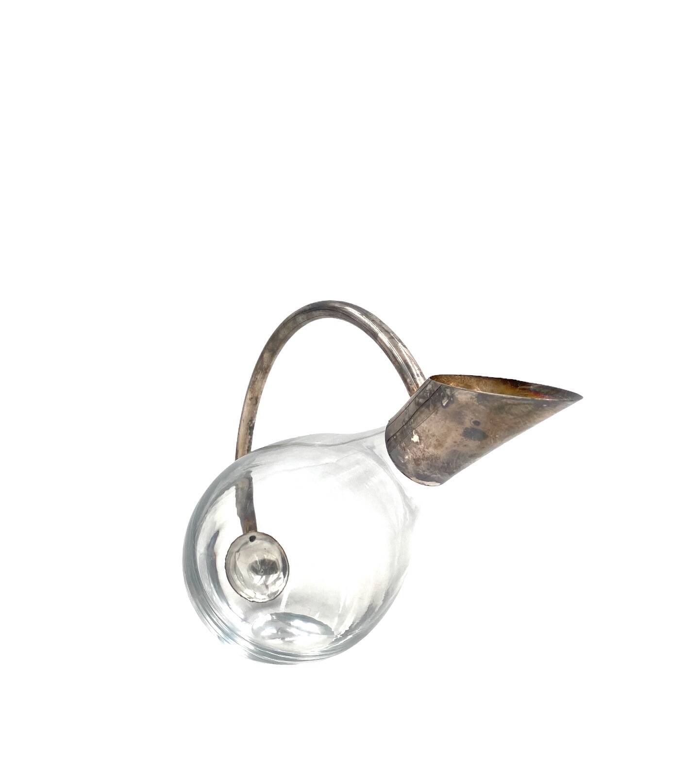 Hollywood Regency silver decanter, Masini Florence Italy 1980s