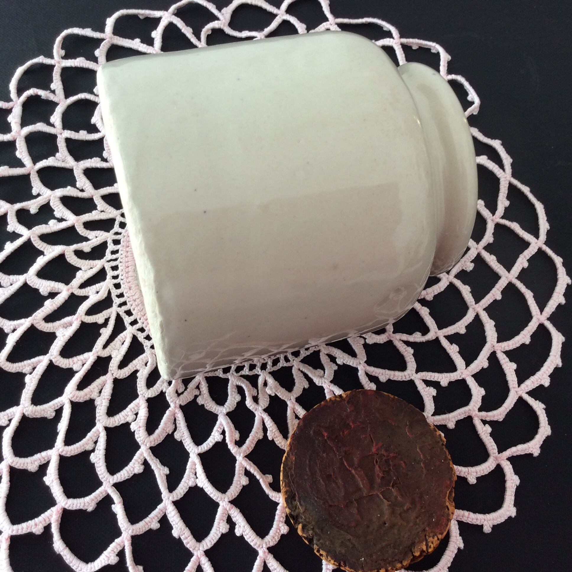 Old mustard pot in glazed stoneware LAB-Lagny with cork stopper