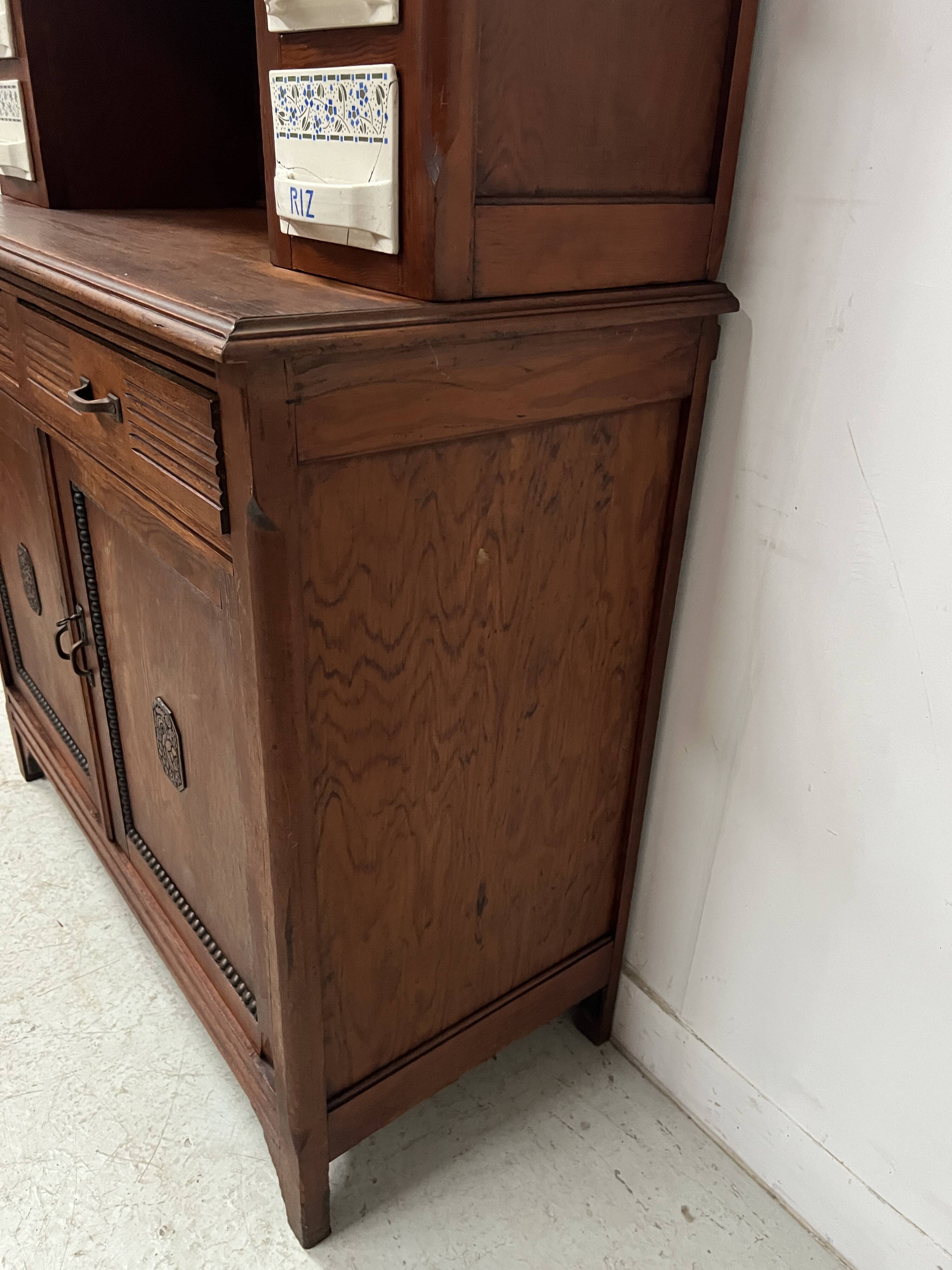 20th century natural wood kitchen spice rack