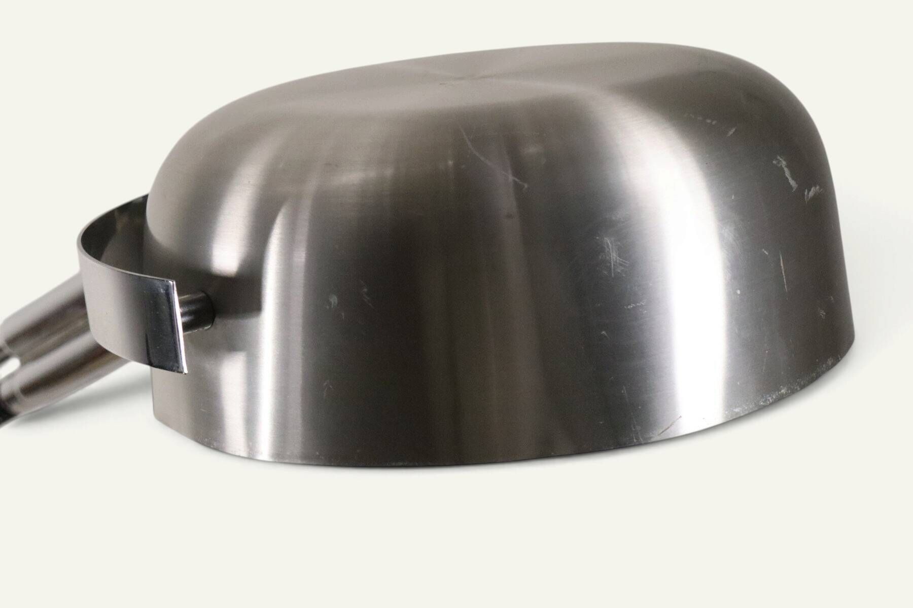 Vintage arc floor lamp with a chrome metal balance, 1970.
