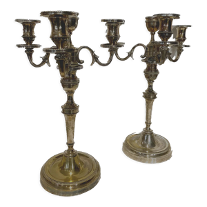 Paire de bougeoirs de table de
