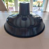lampshade in enamelled sheet metal, anthracite grey