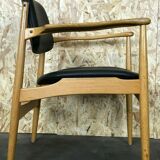 Danish armchair oak Eiche Denmark 60s