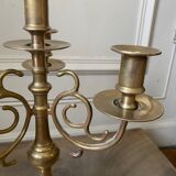 Pair of old brass candlesticks