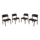 Chaises de salle à manger modèle 49 en palissandre par Erik Buch pour Oddense Maskinsnedkeri / OD Møbler, années 1960.