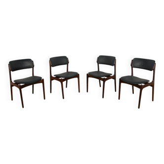 Chaises de salle à manger modèle 49 en palissandre par Erik Buch pour Oddense Maskinsnedkeri / OD Møbler, années 1960.