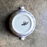 Sugar pot, Sarreguemines jar in white and blue earthenware, "Copenhagen" service - early 20th century