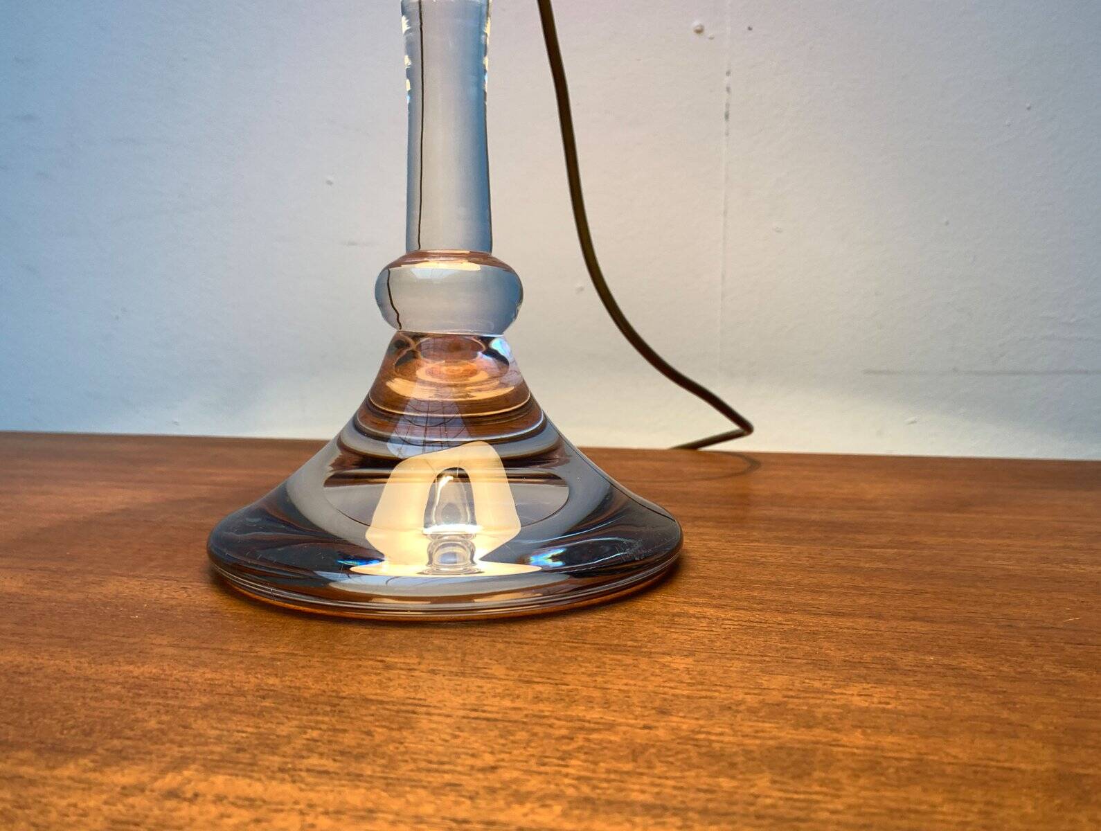 Mid-century German Tiffany glass table lamp by Ingo Maurer, 1960s.