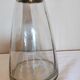 Carafe in glass and chrome metal 80s