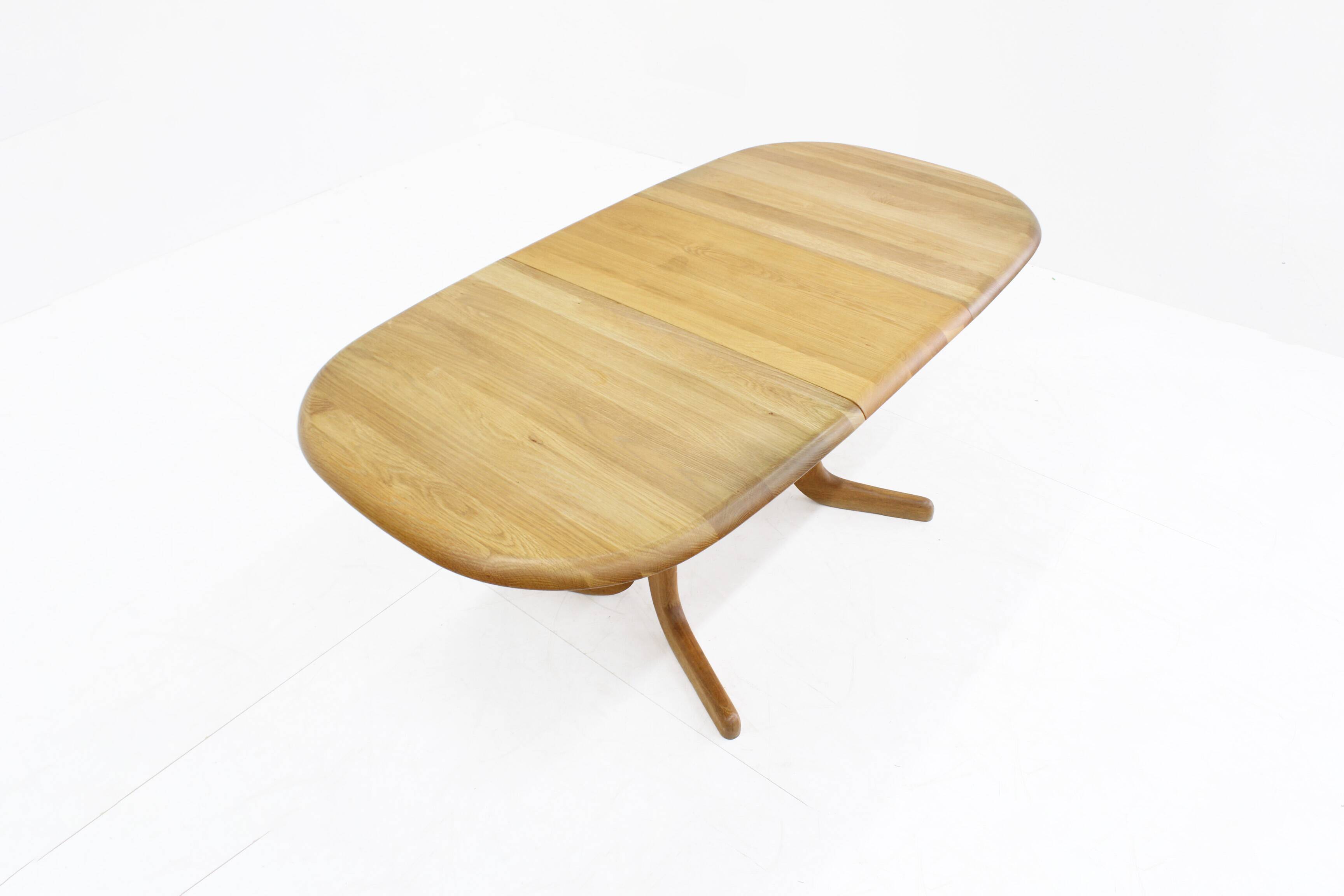 Vintage Danish oval  dining table 1960s