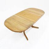 Vintage Danish oval  dining table 1960s